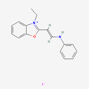Benzoxazolium, 3-ethyl-2-(2-(phenylamino)ethenyl)-, iodide - 63870-30-4