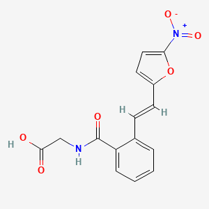 2-(2-(2-(5-Nitrofuran-2-yl)vinyl)benzamido)acetic acid - 