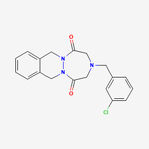3-(3-Chlorobenzyl)-3,4,7,12-tetrahydro-1H-(1,2,5)triazepino(1,2-b)phthalazine-1,5(2H)-dione - 81215-70-5