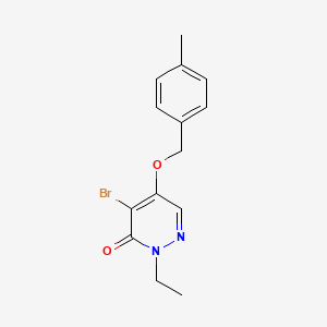 4-Bromo-2-ethyl-5-[(4-methylphenyl)methoxy]pyridazin-3(2H)-one - 88094-60-4