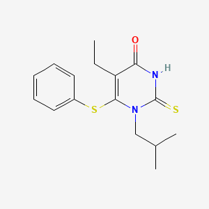 5-Ethyl-1-isobutyl-6-(phenylthio)-2-thiouracil - 136160-39-9