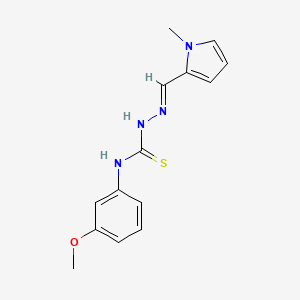1H-Pyrrole-2-carboxaldehyde, 1-methyl-, 4-(m-methoxyphenyl)thiosemicarbazone - 126956-10-3