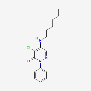 4-Chloro-5-(hexylamino)-2-phenylpyridazin-3(2H)-one - 923027-34-3
