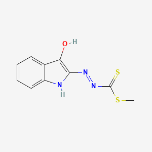 Methyl 2-(3-oxo-3H-indol-2-yl)hydrazinecarbodithioate - 
