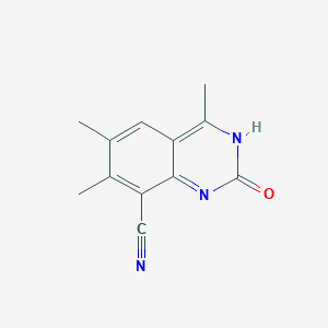 4,6,7-Trimethyl-2-oxo-2,3-dihydroquinazoline-8-carbonitrile - 89638-42-6