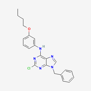 9H-Purin-6-amine, N-(3-butoxyphenyl)-2-chloro-9-(phenylmethyl)- - 125802-57-5