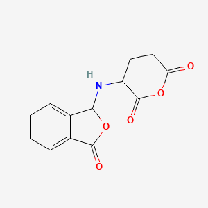 3-[(3-Oxo-1,3-dihydro-2-benzofuran-1-yl)amino]oxane-2,6-dione - 65898-29-5
