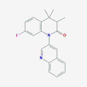 7-Fluoro-3,4,4-trimethyl-3,4-dihydro-2H-[1,3'-biquinolin]-2-one - 918646-11-4