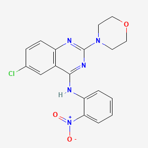 6-Chloro-2-(morpholin-4-yl)-N-(2-nitrophenyl)quinazolin-4-amine - 89218-45-1