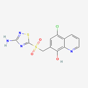 7-[(3-Amino-1,2,4-thiadiazole-5-sulfonyl)methyl]-5-chloroquinolin-8-ol - 922505-49-5