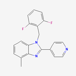 1H-Benzimidazole, 1-((2,6-difluorophenyl)methyl)-4-methyl-2-(4-pyridinyl)- - 199594-75-7