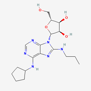 (2R,3R,4S,5R)-2-(6-(Cyclopentylamino)-8-(propylamino)-9H-purin-9-yl)-5-(hydroxymethyl)tetrahydrofuran-3,4-diol - 174365-18-5