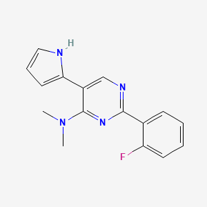 2-(2-Fluorophenyl)-N,N-dimethyl-5-(1H-pyrrol-2-yl)pyrimidin-4-amine - 823795-86-4
