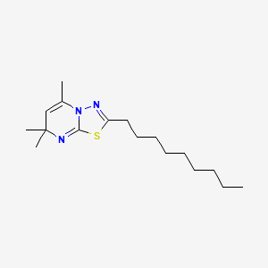 5,7,7-Trimethyl-2-nonyl-7H-[1,3,4]thiadiazolo[3,2-a]pyrimidine - 90138-98-0