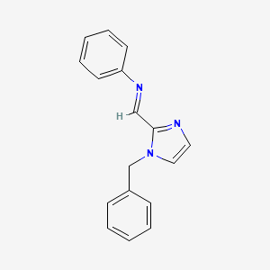 (E)-1-(1-Benzyl-1H-imidazol-2-yl)-N-phenylmethanimine - 13750-77-1
