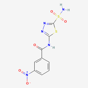 3-nitro-N-(5-sulfamoyl-1,3,4-thiadiazol-2-yl)benzamide - 189033-41-8