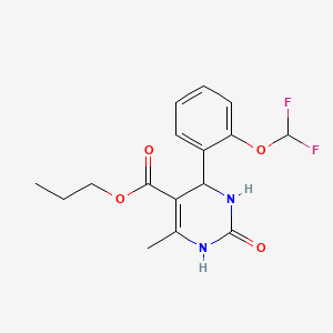 5-Pyrimidinecarboxylic acid, 4-(2-(difluoromethoxy)phenyl)-1,2,3,4-tetrahydro-6-methyl-2-oxo-, propyl ester - 121112-76-3