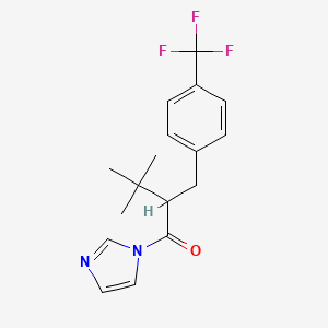 1H-Imidazole, 1-(3,3-dimethyl-1-oxo-2-((4-(trifluoromethyl)phenyl)methyl)butyl)- - 89372-63-4