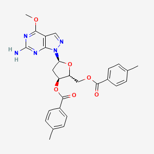 (2R,3S,5S)-5-(6-Amino-4-methoxy-1H-pyrazolo[3,4-d]pyrimidin-1-yl)-2-(((4-methylbenzoyl)oxy)methyl)tetrahydrofuran-3-yl 4-methylbenzoate - 