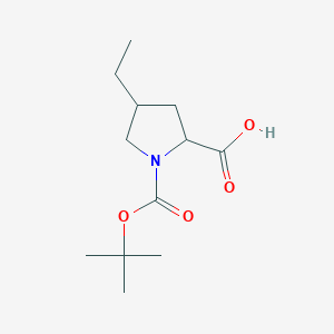 1-(tert-Butoxycarbonyl)-4-ethylpyrrolidine-2-carboxylic acid - 