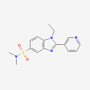 1H-Benzimidazole-5-sulfonamide, 1-ethyl-N,N-dimethyl-2-(3-pyridinyl)- - 852955-74-9
