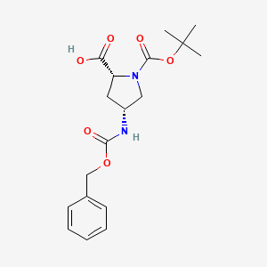 (2R,4R)-4-(((Benzyloxy)carbonyl)amino)-1-(tert-butoxycarbonyl)pyrrolidine-2-carboxylic acid - 