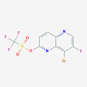 8-Bromo-7-fluoro-1,5-naphthyridin-2-yl trifluoromethanesulfonate - 