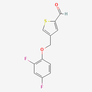4-((2,4-Difluorophenoxy)methyl)thiophene-2-carbaldehyde - 