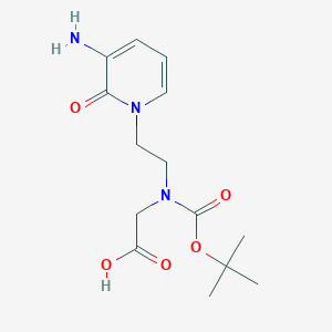 N-(2-(3-Amino-2-oxopyridin-1(2H)-yl)ethyl)-N-(tert-butoxycarbonyl)glycine - 