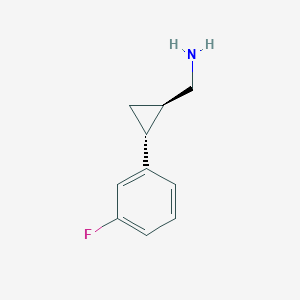Trans-[2-(3-fluorophenyl)cyclopropyl]methanamine - 