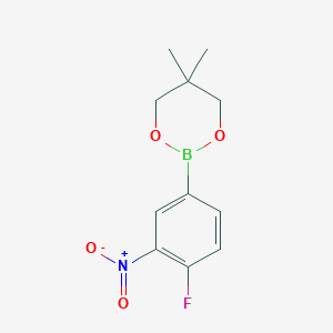2-(4-Fluoro-3-nitrophenyl)-5,5-dimethyl-1,3,2-dioxaborinane - 
