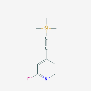 2-Fluoro-4-((trimethylsilyl)ethynyl)pyridine - 