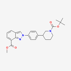 methyl 2-(4-(1-(tert-butoxycarbonyl)piperidin-3-yl)phenyl)-2H-indazole-7-carboxylate - 