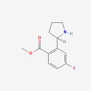 Methyl (R)-4-fluoro-2-(pyrrolidin-2-yl)benzoate - 