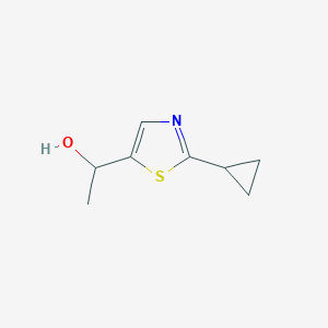 1-(2-Cyclopropyl-1,3-thiazol-5-yl)ethan-1-ol - 