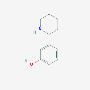 2-Methyl-5-(piperidin-2-yl)phenol - 
