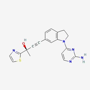 (R)-4-(1-(2-Aminopyrimidin-4-yl)indolin-6-yl)-2-(thiazol-2-yl)but-3-yn-2-ol - 