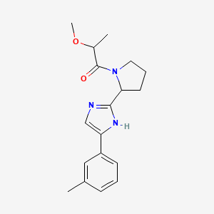 2-Methoxy-1-(2-(4-(m-tolyl)-1H-imidazol-2-yl)pyrrolidin-1-yl)propan-1-one - 