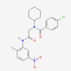 4-Chloro-N-cyclohexyl-N-[(2-methyl-5-nitro-phenylcarbamoyl)-methyl]-benzamide - 