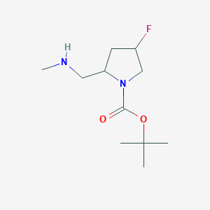 tert-Butyl 4-fluoro-2-((methylamino)methyl)pyrrolidine-1-carboxylate - 