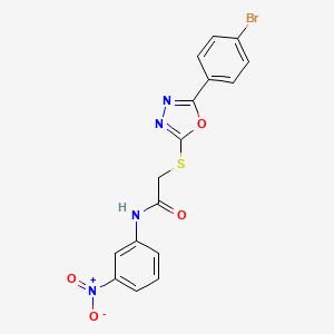 2-((5-(4-Bromophenyl)-1,3,4-oxadiazol-2-yl)thio)-N-(3-nitrophenyl)acetamide - 