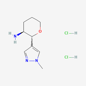 (2R,3S)-2-(1-methyl-1H-pyrazol-4-yl)oxan-3-amine dihydrochloride - 