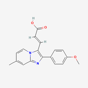 3-(2-(4-Methoxyphenyl)-7-methylimidazo[1,2-a]pyridin-3-yl)acrylic acid - 