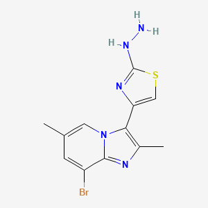 4-(8-Bromo-2,6-dimethylimidazo[1,2-a]pyridin-3-yl)-2-hydrazinylthiazole - 886503-83-9