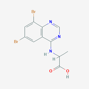 2-((6,8-Dibromoquinazolin-4-yl)amino)propanoic acid - 