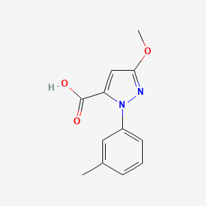 3-Methoxy-1-(m-tolyl)-1H-pyrazole-5-carboxylic acid - 