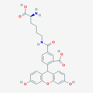 5-[[(5S)-5-amino-5-carboxypentyl]carbamoyl]-2-(3,6-dihydroxy-9H-xanthen-9-yl)benzoic acid - 