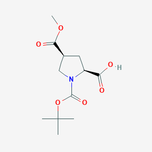 (2S,4S)-1-(tert-Butoxycarbonyl)-4-(methoxycarbonyl)pyrrolidine-2-carboxylic acid - 