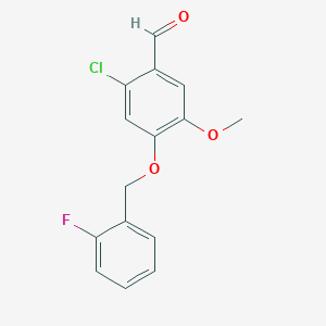 2-Chloro-4-((2-fluorobenzyl)oxy)-5-methoxybenzaldehyde - 
