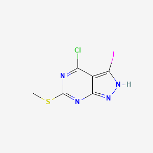 4-Chloro-3-iodo-6-(methylthio)-1H-pyrazolo[3,4-d]pyrimidine - 